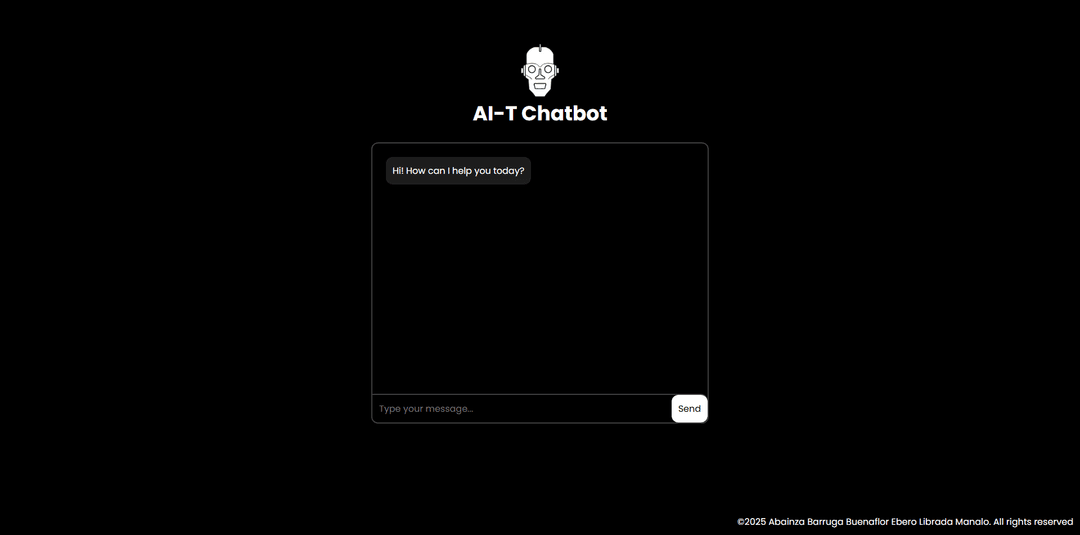 image of AI-T Chatbot website