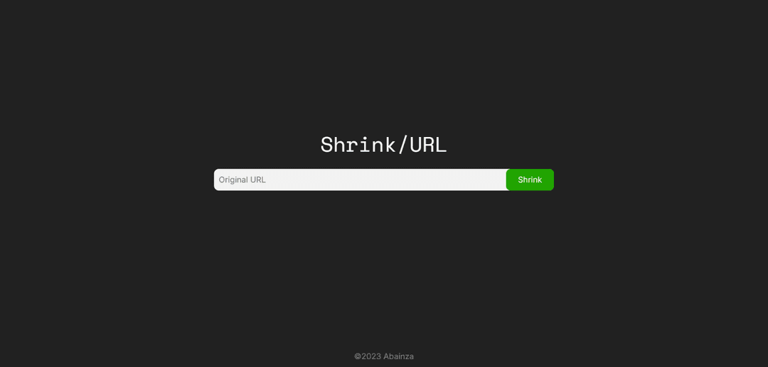 image of shrink url website